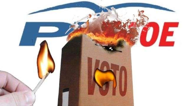 quemando voto